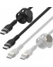 BELKIN Кабель BoostCharge Pro Flex Braided Silicone USB-C To USB-C 2 шт. Длина: 1м. Цвет: черный/белый