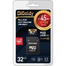 Карта памяти Карта памяти Digoldy 32GB microSDHC Class 10 UHS-1 Extreme с адаптером SD 45 MB/s