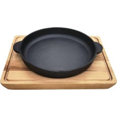 Сковорода MY REAL IRON COOK MC2140W порц чугун 14см с 2руч на подставке