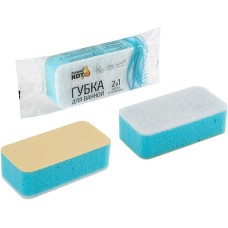 Губка д/ванной РЫЖИЙ КОТ Губка для ванной 2 в 1 (1шт)