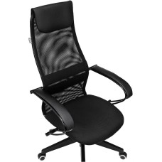 БЮРОКРАТ Кресло руководителя CH-607, на колесиках, сетка/ткань, серый/чёрный ch-607/dgrey