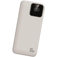 Внешний АКБ AKSBERRY (6920680876877) E101 Violet быстрая зарядка PD22.5W/QC22.5W с дисплеем 10000mAh, белый