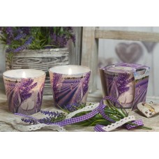 Свеча BARTEK Поцелуй лаванды (Lavander kiss) 115гр в стакане