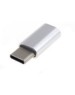 Переходник АТОМ (31049) USB Type-C 3.1-USB B micro, серебряный