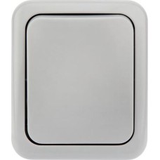 KRANZ Переключатель проходной IP54 о/у, серый мини