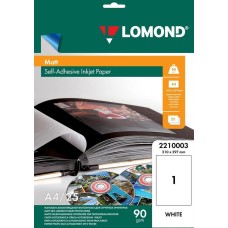 LOMOND Фотобумага A4, для струйной печати, 25л, 90г/м2, белый, покрытие матовое [2210003]