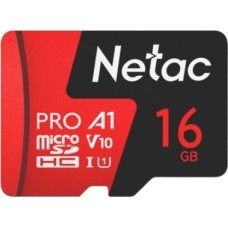 Карта памяти NETAC Карта памяти microSDHC UHS-I U1 P500 Eco 16 ГБ, 90 МБ/с, Class 10, NT02P500ECO-016G-R, 1 шт., с адаптером