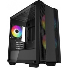 Корпус для ПК DEEPCOOL Корпус mATX CC360 ARGB, Micro-Tower, без БП, черный [r-cc360-bkapm3-g-1]