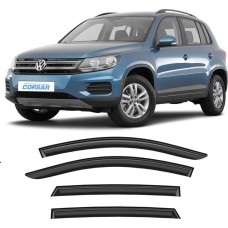 Дефлекторы CORSAR Дефлекторы Volkswagen Tiguan I 07-17 кроссовер, нак., 4шт
