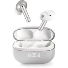 TTEC Наушники беспроводные AirBeat Pro ANC LCD TWS Bluetooth Headset. Цвет: серый