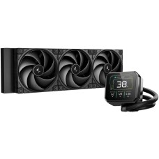DEEPCOOL Система водяного охлаждения Spartacus 360, LCD, 4-pin, ARGB, 120мм, черный, retail [r-spt360-bkdsmp-g-1]
