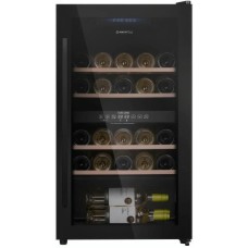 MAUNFELD Винный шкаф MFWC-85D28 2-хкамерн. черный глянц