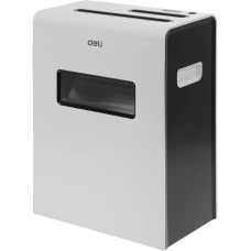 DELI Шредер E9911-EU белый (секр.P-4) фрагменты 8лист. 16лтр. скрепки скобы пл.карты CD