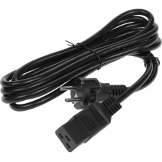 LANMASTER Шнур питания LAN-PP19/SH-3.0-BK C19-Schuko проводник.:3x1.5мм2 3м 220В 16А черный