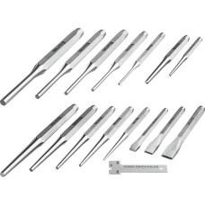 KRAFTOOL Grand-15, 15 предметов, набор зубил и кернеров (21075-H15)