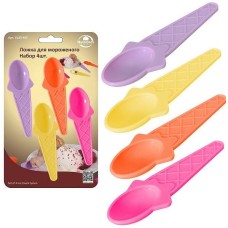MULTIDOM Ложка для мороженого. Набор 4шт. Длина 12 см. VL80-495