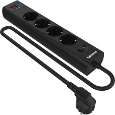 PHILIPS Сетевой фильтр CHP4346BA/51 2м (4 розетки) черный (коробка)