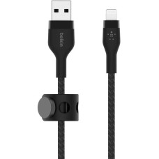 BELKIN Кабель BoostCharge PRO Flex USB-A-Lightning Braided Silicone Cable. Длина: 1м. Цвет: черный