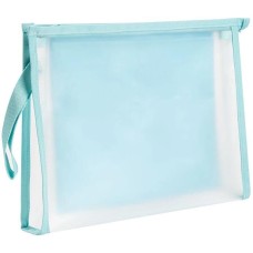 DELI Папка на молнии PP109BLUE A4 ЭВА прозрачный внутр. цвет молнии голубой 2 внутр. кармана