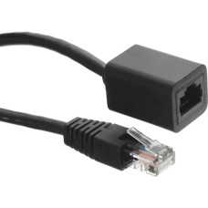 Патч-корд BURO Патч-корд BU-C5EXTND-2M-B UTP cat.5E 2м черный RJ-45 (m)-RJ-45 (f)