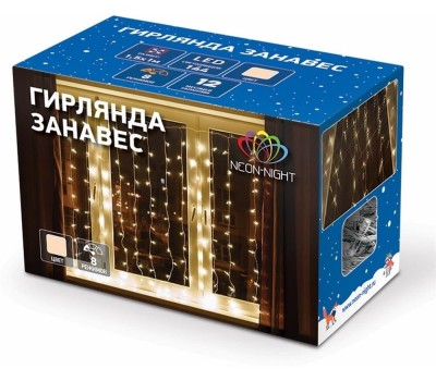 Электрогирлянды NEON-NIGHT (235-026) Гирлянда Светодиодный Дождь 1, 5х1м тепло-белый