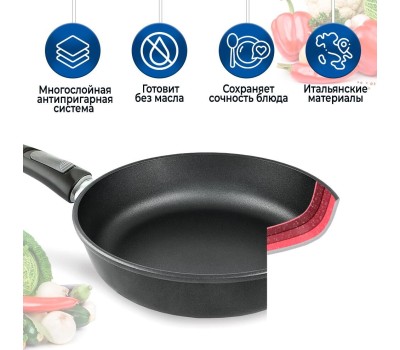 Сковорода НЕВА МЕТАЛЛ ПОСУДА 9026 д.26 съем. руч.