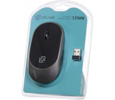 Мышь ОКЛИК 535MW черный/черный оптическая (1000DPI) беспроводная USB (2BUT)
