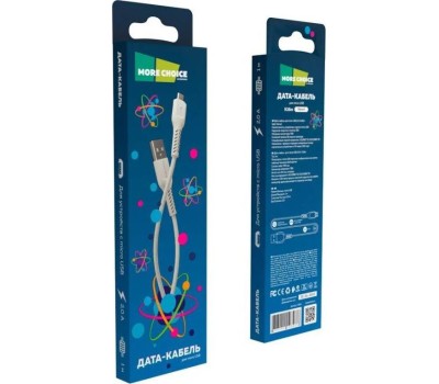 Кабель MORE CHOICE (4627151193076) K16m USB (m)-microUSB (m) 1.0м - белый
