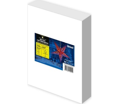 Гирлянда UNIEL (UL-00008587) ULD-H4545-005/STA/2AA WARM WHITE IP20 RED STAR
