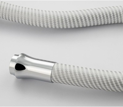 Смеситель для кухни BRIMIX 3274 Смеситель кухонный, шаровый, боковой, ручка с белой мозаикой, с гибким изливом БЕЛОГО цвета