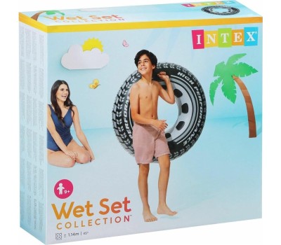 Круг для плавания INTEX Круг надувной для плавания с ручками 114 см. Колесо . (в коробке) Арт. 56268NP