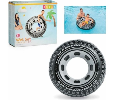 Круг для плавания INTEX Круг надувной для плавания с ручками 114 см. Колесо . (в коробке) Арт. 56268NP