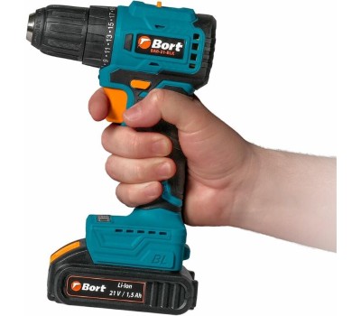 Дрель-шуруповерт BORT BAB-21-BLK (2X1,5AH)