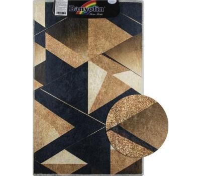 Коврик САНАКС 00843 Коврик дизайнерский, золотые треуголки, одинарный, 550 х 900 мм