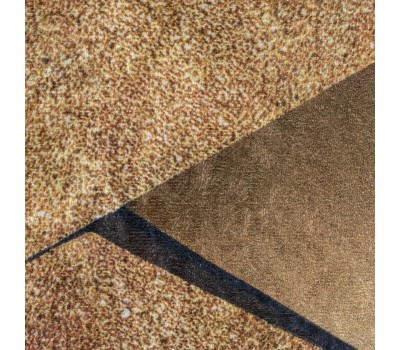 Коврик САНАКС 00843 Коврик дизайнерский, золотые треуголки, одинарный, 550 х 900 мм