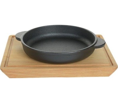 Сковорода MY REAL IRON COOK MC2140W порц чугун 14см с 2руч на подставке