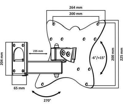 Кронштейн LE`STER LST-210.04 для TV 10 - 55