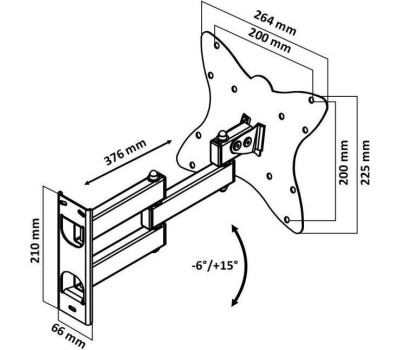 Кронштейн LE`STER LST-210.04 для TV 10 - 55