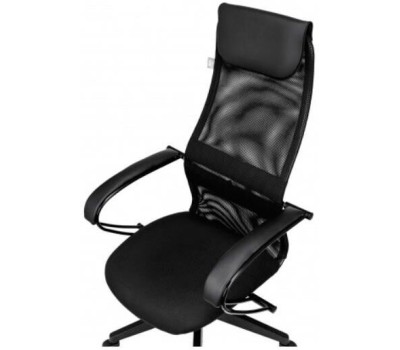 БЮРОКРАТ Кресло руководителя CH-607, на колесиках, сетка/ткань, серый/чёрный ch-607/dgrey