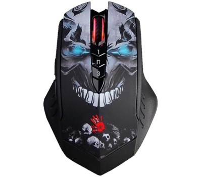 Мышь A4TECH Мышь Bloody R80 Plus Skull черный/рисунок оптическая 5000dpi беспров. USB 7but (R80 PLUS (SKULL))