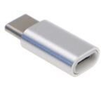 Переходник АТОМ (31049) USB Type-C 3.1-USB B micro, серебряный