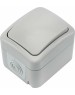 KRANZ Переключатель проходной IP54 о/у, серый мини