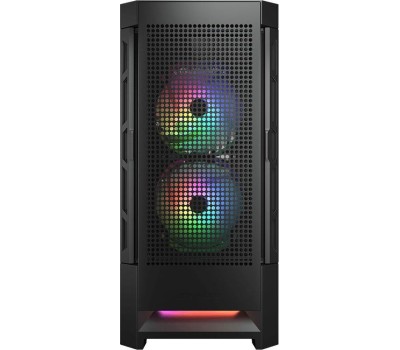 Cougar Airface RGB Black, 2х140мм + 1x120mm ARGB Fan, ARGB Fan Hub, без БП, черный, ATX