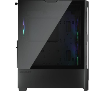 Cougar Airface RGB Black, 2х140мм + 1x120mm ARGB Fan, ARGB Fan Hub, без БП, черный, ATX