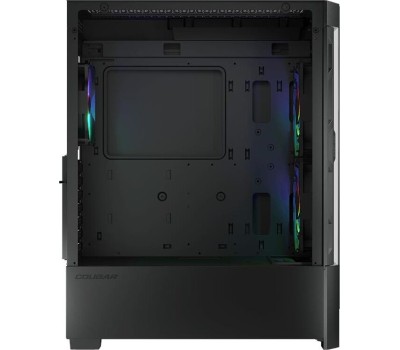 Cougar Airface RGB Black, 2х140мм + 1x120mm ARGB Fan, ARGB Fan Hub, без БП, черный, ATX