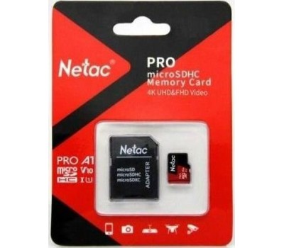 Карта памяти NETAC Карта памяти microSDHC UHS-I U1 P500 Eco 16 ГБ, 90 МБ/с, Class 10, NT02P500ECO-016G-R, 1 шт., с адаптером
