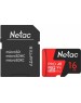 Карта памяти NETAC Карта памяти microSDHC UHS-I U1 P500 Eco 16 ГБ, 90 МБ/с, Class 10, NT02P500ECO-016G-R, 1 шт., с адаптером