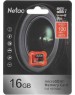 Карта памяти NETAC Карта памяти microSDHC UHS-I U1 P500 Eco 16 ГБ, 90 МБ/с, Class 10, NT02P500ECO-016G-R, 1 шт., с адаптером