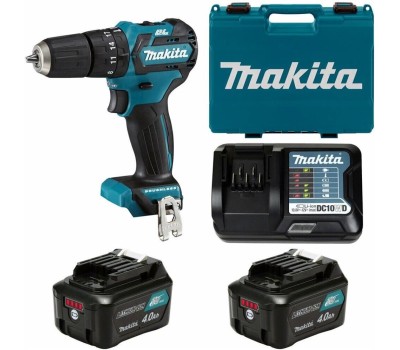 MAKITA Ударная дрель-шуруповерт HP332DWME, 4Ач, с двумя аккумуляторами