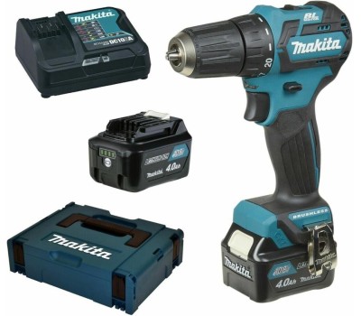 MAKITA Ударная дрель-шуруповерт HP332DWME, 4Ач, с двумя аккумуляторами